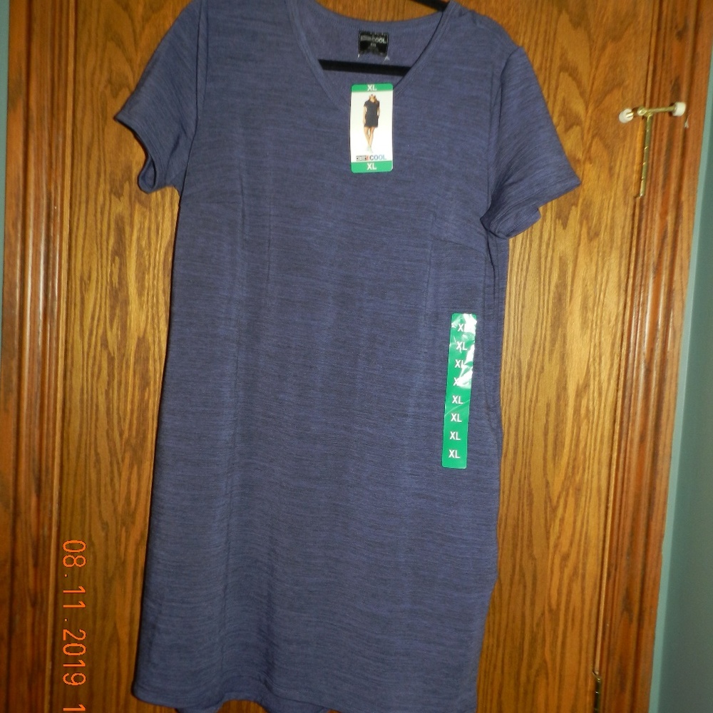 NWT 32 Degree Cool Blue Heather Fleece Dress